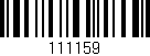 Código de barras (EAN, GTIN, SKU, ISBN): '111159'