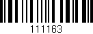 Código de barras (EAN, GTIN, SKU, ISBN): '111163'