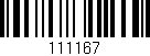 Código de barras (EAN, GTIN, SKU, ISBN): '111167'