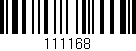Código de barras (EAN, GTIN, SKU, ISBN): '111168'