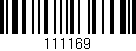 Código de barras (EAN, GTIN, SKU, ISBN): '111169'