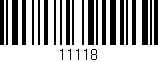 Código de barras (EAN, GTIN, SKU, ISBN): '11118'
