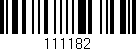 Código de barras (EAN, GTIN, SKU, ISBN): '111182'