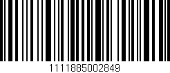 Código de barras (EAN, GTIN, SKU, ISBN): '1111885002849'