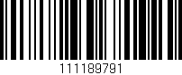 Código de barras (EAN, GTIN, SKU, ISBN): '111189791'