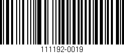 Código de barras (EAN, GTIN, SKU, ISBN): '111192-0019'