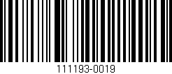 Código de barras (EAN, GTIN, SKU, ISBN): '111193-0019'