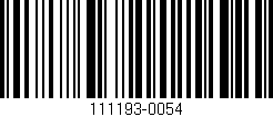 Código de barras (EAN, GTIN, SKU, ISBN): '111193-0054'