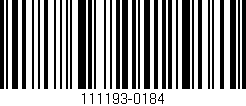 Código de barras (EAN, GTIN, SKU, ISBN): '111193-0184'