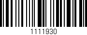 Código de barras (EAN, GTIN, SKU, ISBN): '1111930'