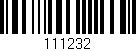 Código de barras (EAN, GTIN, SKU, ISBN): '111232'