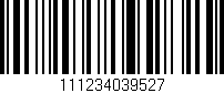 Código de barras (EAN, GTIN, SKU, ISBN): '111234039527'