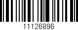Código de barras (EAN, GTIN, SKU, ISBN): '11126896'