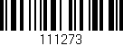 Código de barras (EAN, GTIN, SKU, ISBN): '111273'