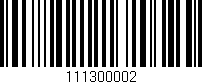 Código de barras (EAN, GTIN, SKU, ISBN): '111300002'