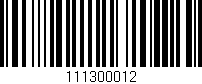 Código de barras (EAN, GTIN, SKU, ISBN): '111300012'