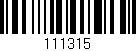 Código de barras (EAN, GTIN, SKU, ISBN): '111315'