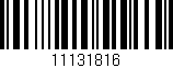 Código de barras (EAN, GTIN, SKU, ISBN): '11131816'