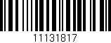 Código de barras (EAN, GTIN, SKU, ISBN): '11131817'