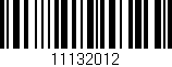 Código de barras (EAN, GTIN, SKU, ISBN): '11132012'