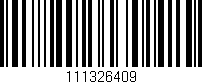 Código de barras (EAN, GTIN, SKU, ISBN): '111326409'