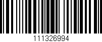 Código de barras (EAN, GTIN, SKU, ISBN): '111326994'