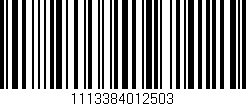 Código de barras (EAN, GTIN, SKU, ISBN): '1113384012503'