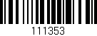 Código de barras (EAN, GTIN, SKU, ISBN): '111353'