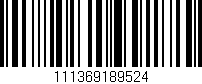 Código de barras (EAN, GTIN, SKU, ISBN): '111369189524'