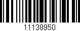 Código de barras (EAN, GTIN, SKU, ISBN): '11138950'
