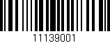 Código de barras (EAN, GTIN, SKU, ISBN): '11139001'
