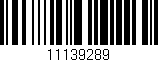 Código de barras (EAN, GTIN, SKU, ISBN): '11139289'