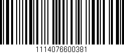 Código de barras (EAN, GTIN, SKU, ISBN): '1114076600381'
