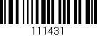 Código de barras (EAN, GTIN, SKU, ISBN): '111431'