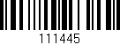 Código de barras (EAN, GTIN, SKU, ISBN): '111445'