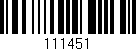 Código de barras (EAN, GTIN, SKU, ISBN): '111451'