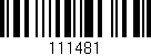 Código de barras (EAN, GTIN, SKU, ISBN): '111481'