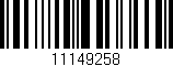 Código de barras (EAN, GTIN, SKU, ISBN): '11149258'