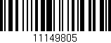 Código de barras (EAN, GTIN, SKU, ISBN): '11149805'