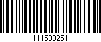 Código de barras (EAN, GTIN, SKU, ISBN): '111500251'