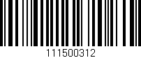 Código de barras (EAN, GTIN, SKU, ISBN): '111500312'