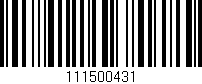 Código de barras (EAN, GTIN, SKU, ISBN): '111500431'