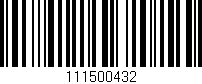 Código de barras (EAN, GTIN, SKU, ISBN): '111500432'
