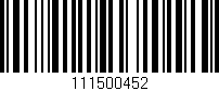 Código de barras (EAN, GTIN, SKU, ISBN): '111500452'