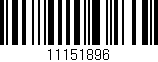 Código de barras (EAN, GTIN, SKU, ISBN): '11151896'