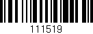 Código de barras (EAN, GTIN, SKU, ISBN): '111519'