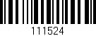 Código de barras (EAN, GTIN, SKU, ISBN): '111524'
