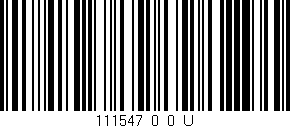 Código de barras (EAN, GTIN, SKU, ISBN): '111547_0_0_U'