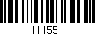 Código de barras (EAN, GTIN, SKU, ISBN): '111551'