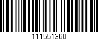 Código de barras (EAN, GTIN, SKU, ISBN): '111551360'